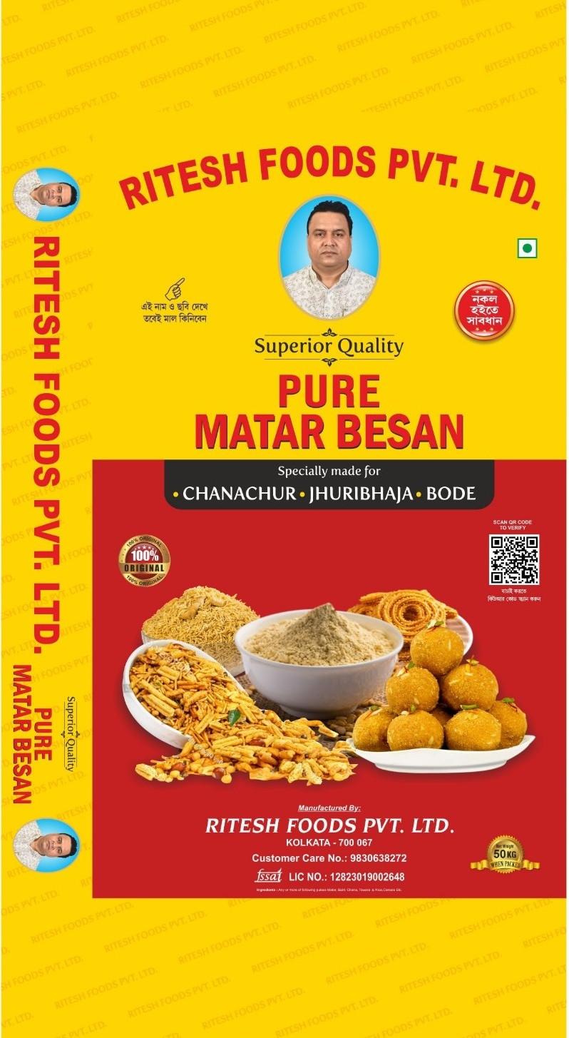 Pure Matar Besan 50Kg Pack